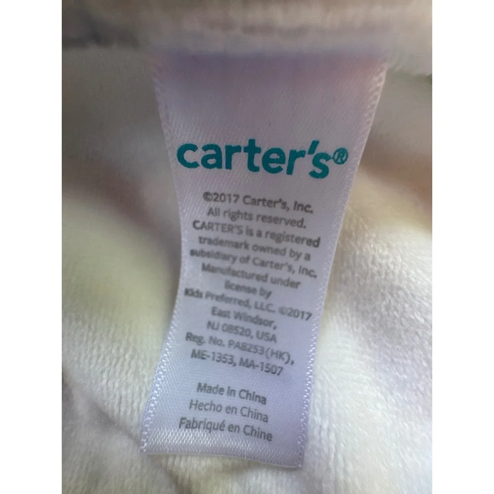 Carters Gray Elephant Chevron Baby Security Blanket Lovey Plush 67258 New